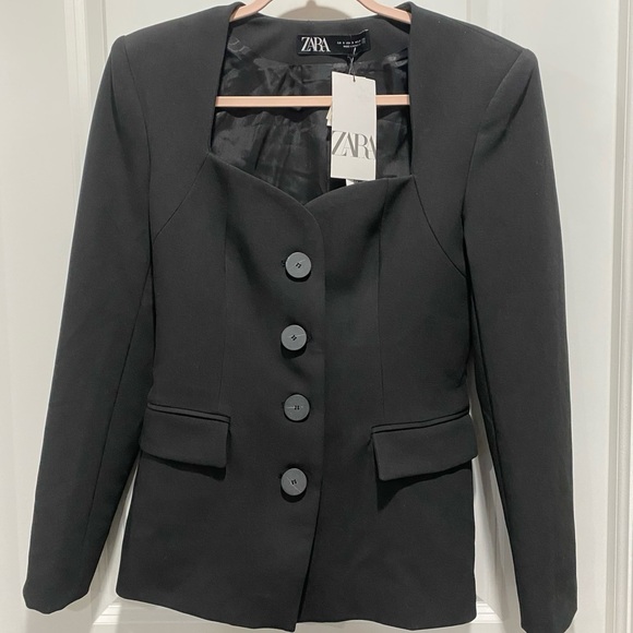 Zara Bloggers Favorite Sweetheart neckline Blazer size S - Picture 5 of 7